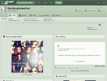 Tablet Screenshot of demilovatoisperfect.deviantart.com