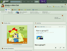 Tablet Screenshot of minako-x-allen-club.deviantart.com