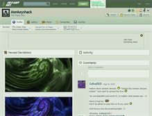Tablet Screenshot of monkeyshack.deviantart.com