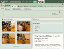 Tablet Screenshot of cerberu.deviantart.com