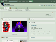 Tablet Screenshot of neonhusky.deviantart.com