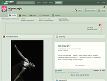 Tablet Screenshot of ladymoonglo.deviantart.com