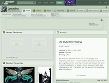 Tablet Screenshot of lyssadina.deviantart.com
