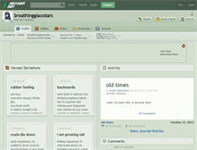 Tablet Screenshot of breathingglassstars.deviantart.com