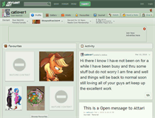 Tablet Screenshot of catlover1.deviantart.com