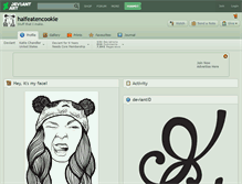 Tablet Screenshot of halfeatencookie.deviantart.com