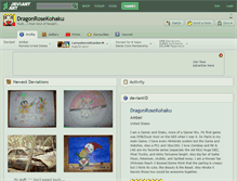 Tablet Screenshot of dragonrosekohaku.deviantart.com