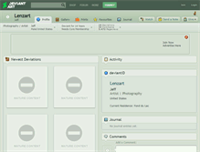 Tablet Screenshot of lenzart.deviantart.com