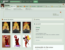 Tablet Screenshot of dameg.deviantart.com