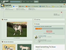 Tablet Screenshot of hypertail.deviantart.com