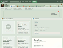 Tablet Screenshot of hattor.deviantart.com