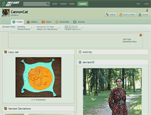 Tablet Screenshot of cannoncat.deviantart.com