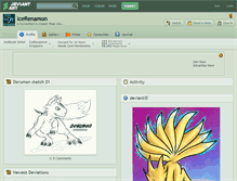 Tablet Screenshot of icerenamon.deviantart.com