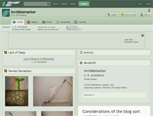 Tablet Screenshot of invisiblemarker.deviantart.com