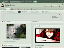 Tablet Screenshot of firetigerdemon.deviantart.com