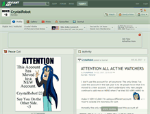 Tablet Screenshot of crystalrobot.deviantart.com