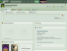 Tablet Screenshot of loonyloonylaura.deviantart.com