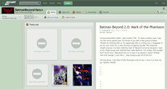 Desktop Screenshot of batmanbeyond-fans.deviantart.com