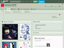 Tablet Screenshot of animelovergrl95.deviantart.com