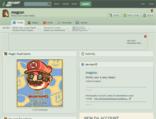 Tablet Screenshot of megzon.deviantart.com