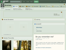 Tablet Screenshot of devereau.deviantart.com