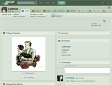 Tablet Screenshot of coleman.deviantart.com
