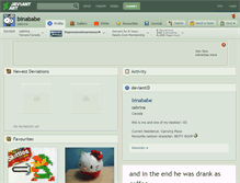 Tablet Screenshot of binababe.deviantart.com