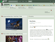 Tablet Screenshot of kylemesa.deviantart.com