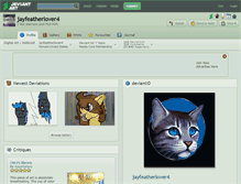 Tablet Screenshot of jayfeatherlover4.deviantart.com