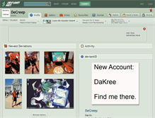 Tablet Screenshot of decreep.deviantart.com