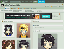 Tablet Screenshot of animefacemakeraddict.deviantart.com