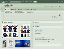 Tablet Screenshot of mattlorentz.deviantart.com