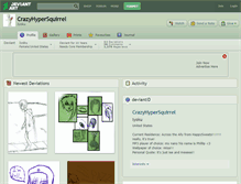 Tablet Screenshot of crazyhypersquirrel.deviantart.com