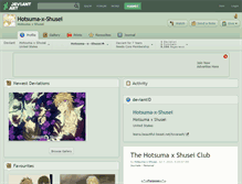 Tablet Screenshot of hotsuma-x-shusei.deviantart.com