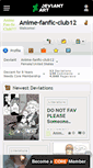 Mobile Screenshot of anime-fanfic-club12.deviantart.com
