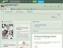 Tablet Screenshot of anime-fanfic-club12.deviantart.com