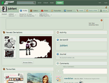Tablet Screenshot of jubilant.deviantart.com