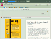 Tablet Screenshot of frillypinkmonster.deviantart.com