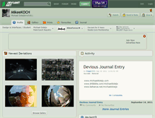 Tablet Screenshot of mikeekoch.deviantart.com