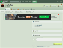 Tablet Screenshot of creeping8plz.deviantart.com