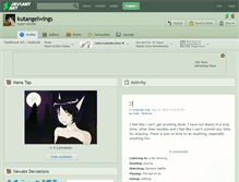 Tablet Screenshot of kutangelwings.deviantart.com