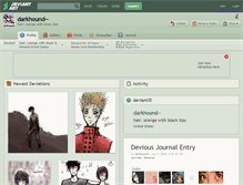 Tablet Screenshot of darkhound--.deviantart.com