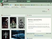 Tablet Screenshot of danylyon.deviantart.com
