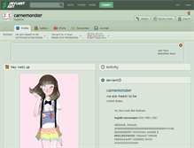 Tablet Screenshot of carnemonster.deviantart.com