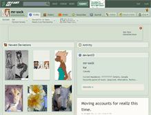 Tablet Screenshot of mr-sock.deviantart.com