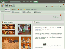 Tablet Screenshot of duckhunter111.deviantart.com