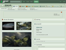 Tablet Screenshot of dylancole.deviantart.com