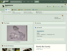 Tablet Screenshot of dapplejuice.deviantart.com