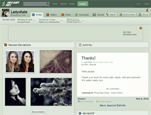 Tablet Screenshot of ladyxkate.deviantart.com