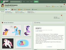 Tablet Screenshot of cloudwatcherpony.deviantart.com